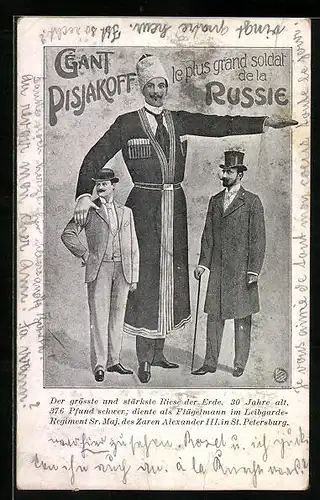 AK Russischer Riese Pisjakoff