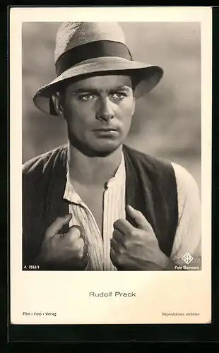 AK Schauspieler Rudolf Prack im Kostüm einer Filmrolle