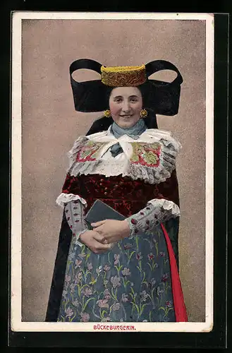 AK Bückeburgerin in Tracht Schaumburg-Lippe