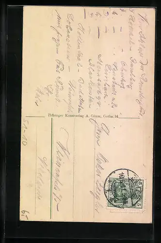 AK Frau mit Klösen in thüringischer Tracht