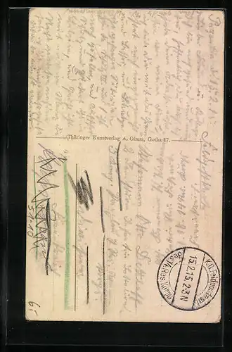 AK Mutter und Grossmutter mit Baby in thüringischen Trachten