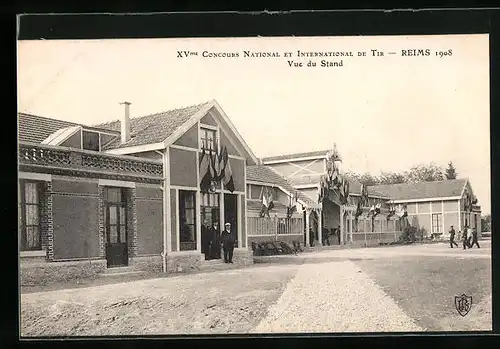 AK Reims, XVme Concours National et International de Tir -Vue du Stand 1908, Schützenverein
