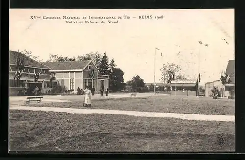 AK Reims, XVme Concours National et International de Tir -Buffet et Pelouse du Stand 1908, Schützenverein