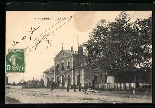 AK Salbris, La Gare, Bahnhof