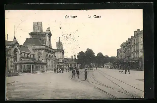 AK Namur, La Gare, Bahnhof