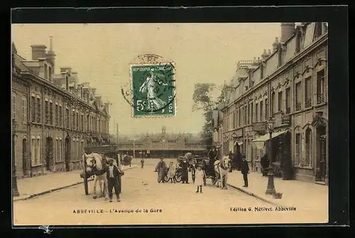 AK Abbeville, L`Avenue de la Gare