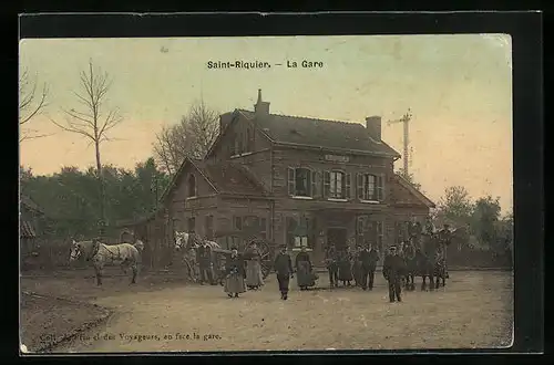 AK Saint-Riquier, La Gare, Bahnhof
