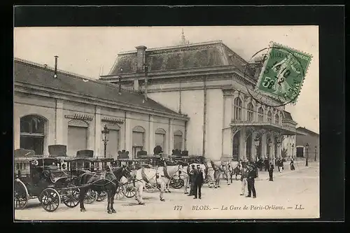 AK Blois, La Gare de Paris-Orlèans