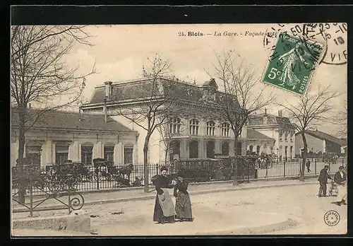 AK Blois, La Gare - Facade extérieure