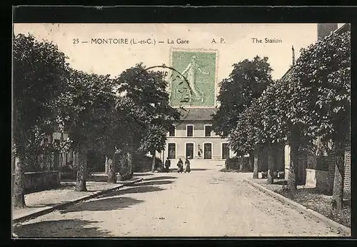 AK Montoire, La Gare, Bahnhof