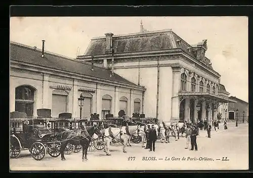 AK Blois, La Gare de Paris-Orlèans