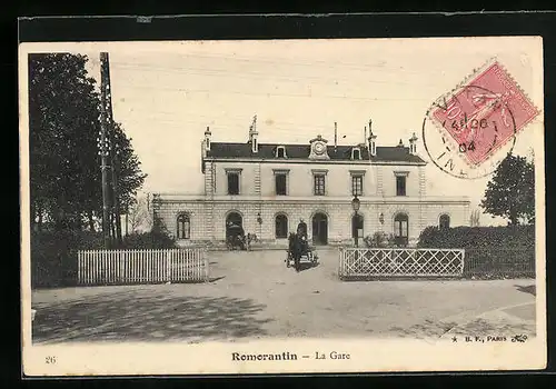 AK Romorantin, La Gare, Bahnhof