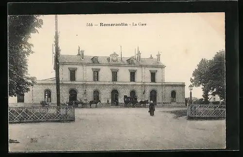 AK Romorantin, La Gare, Bahnhof