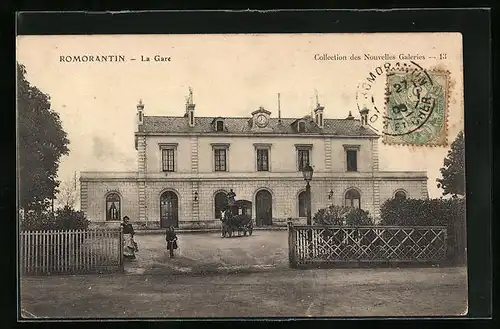 AK Romorantin, La Gare, Bahnhof