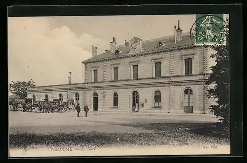 AK Vendome, La Gare, Bahnhof