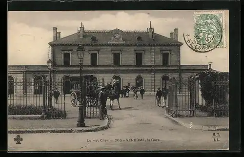 AK Vendome, La Gare, Bahnhof