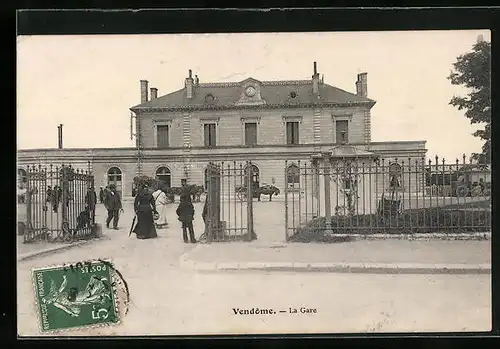 AK Vendome, La Gare, Bahnhof