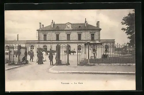 AK Vendome, La Gare, Bahnhof