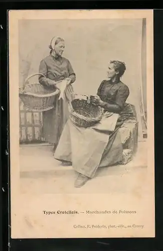 AK Picardie, Types Crotellois, Marchandes de Poissons, Fischerei