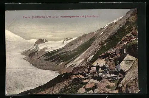 AK Heiligenblut, Franz Josefshöhe mit Pasterzengletscher und Johannisberg