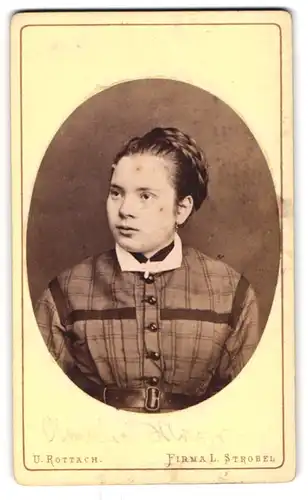 Fotografie U. Rottach, Kempten, Portrait bildschönes Fräulein mit Flechtdutt