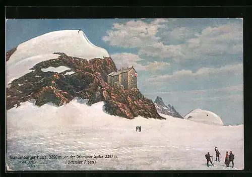 AK Brandenburger Haus, Berghütte an der Dahmann-Spitze, Oetztaler Alpen