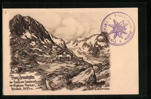 AK Franz-Sennhütte, Berghütte der Sektion Innsbruck am Alpeiner-Ferner, Stubaital