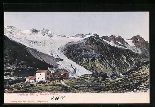 AK Berliner Hütte, Blick zur Berghütte