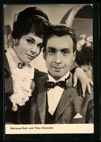 AK Musiker Peter Alexander und Schauspielerin Marianne Koch in Fledermaus