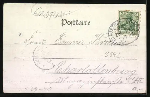 Goldfenster-AK Zellerfeld a. Harz, Teilansicht mit Strassenpartie