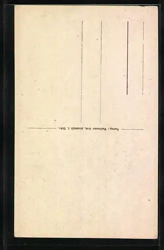 Künstler-AK Arnstadt i. Th., Ried, Strassenpartie