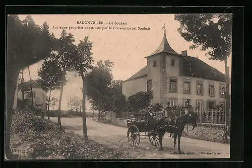 AK Badonviller, Le Souhait, Ancienne propriété construite par le Conventionnel Souhait