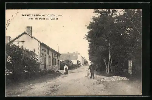 AK Dammarie-sur-Loing, Rue du Pont du Canal