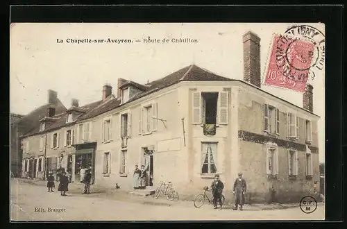 AK La Chapelle-sur-Aveyron, Route de Chatillon
