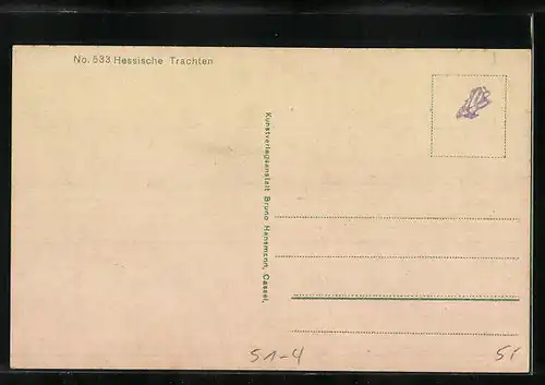 AK Paare in hessischen Trachten beim Schwälmer Tanz