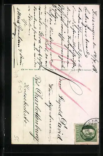 AK Älteres Paar in Unterfränkischer Volkstracht