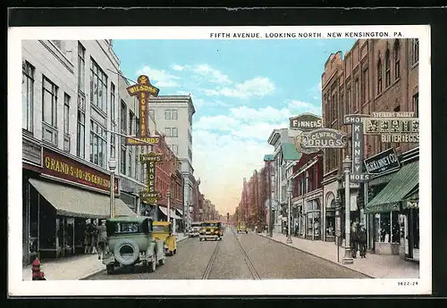 AK New Kensington, PA, Fifth Avenue, Looking North