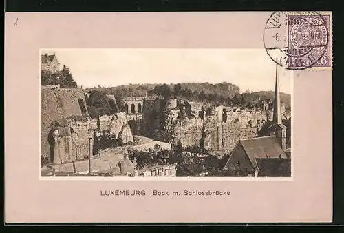 AK Luxemburg, Bock mit Schlossbrücke