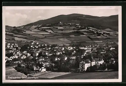 AK Freiwaldau, Totalansicht aus der Vogelschau