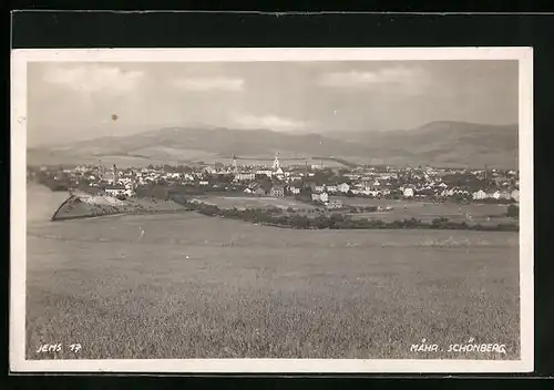 AK Mähr. Schönberg, Totalansicht aus der Ferne