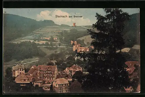AK Steinach am Brenner, Gesamtansicht aus der Vogelschau