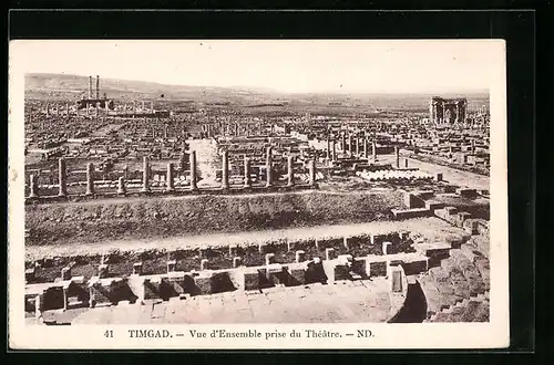 AK Timgad, Vue d`Ensemble prise du Thèatre