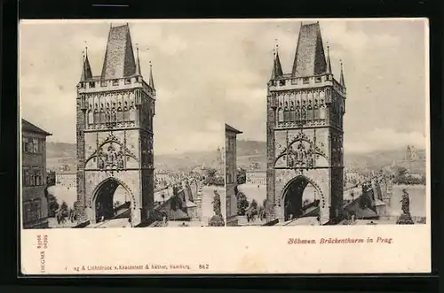 AK Prag / Praha, Brückenthurm