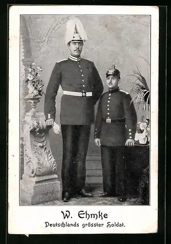 AK W. Ehmke, Deutschlands Grösster Soldat, Riese