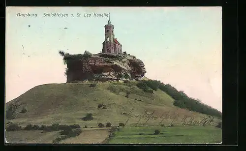 AK Dagsburg, Schlossfelsen und St. Leo Kapelle