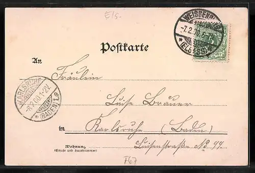 AK Weissenburg, Generalansicht der Stadt