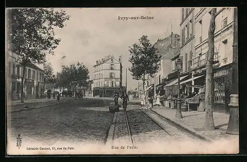 AK Ivry-sur-Seine, Rue de Paris, Restaurant de la Pointe