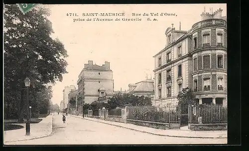 AK Saint-Maurice, Rue du Val d`Osne prise de l`Avenue de Gravelle