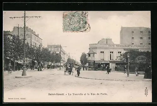 AK Saint-Mande, La Tourelle et la Rue de Paris