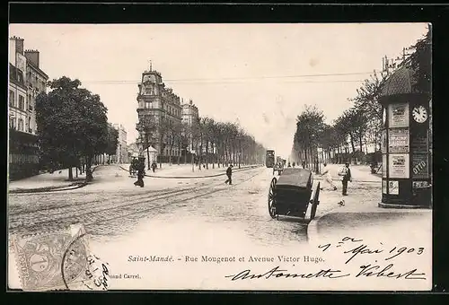 AK Saint-Mande, Rue Mougenot et Avenue Victor Hugo